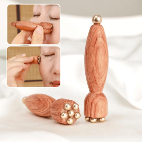 Wooden TCM acupoint massager, designed for eye bags, dark circles and sensitive skin