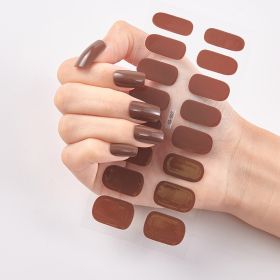 Pure Color 16 Nail Stickers (Option: CS007-2PCS)