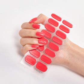 Pure Color 16 Nail Stickers (Option: CS0027-2PCS)