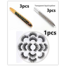 False Eyelashes Self-adhesive Eyeliner Multicolor (Option: Mix packing-Set)