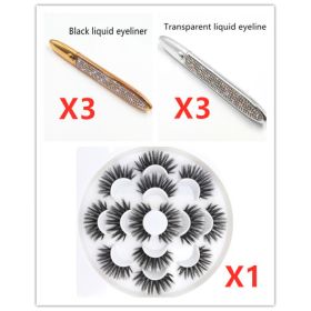 False Eyelashes Self-adhesive Eyeliner Multicolor (Option: Mix packing-Set1)