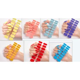 Pure Color 16 Nail Stickers (Option: suit-1PC)