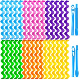 Heatless Hair Curlers Wave Curls Styling Kit For Women Girls On Hair Care - 30 Pcs - 6 Colors (Option: W13535457)