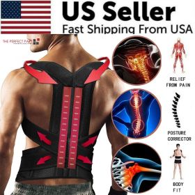 Adjustable Posture Corrector Low Back Support Shoulder Brace Belt For Men Women (Brace Size: 3XL)
