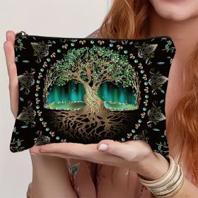Tree Of Life Makeup Bag, Nordic World Tree Makeup Storage Bag, Natural and Spiritual Toiletry Storage Bag, Women's Mysterious and Artistic Storag (Style: ht-08-2)