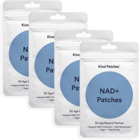 NAD Plus Patches by Kind Patches for Unisex - 30 Count Patches - Pack of 4 (Style: paster)