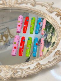 2026 Gothic Charm Finely Crafted Wearable Nails - Valentine's Day Long Square Press-on Fake Nail Set. Handmade Fake Nail Plates (size: S)