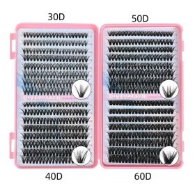 Lash Clusters, 640 Pcs Eyelashes Cluster Extensions 9-16mm Fluffy Individual Lashes 30D-60D D Curl False Eyelashes (Option: Only Eyelash Book)
